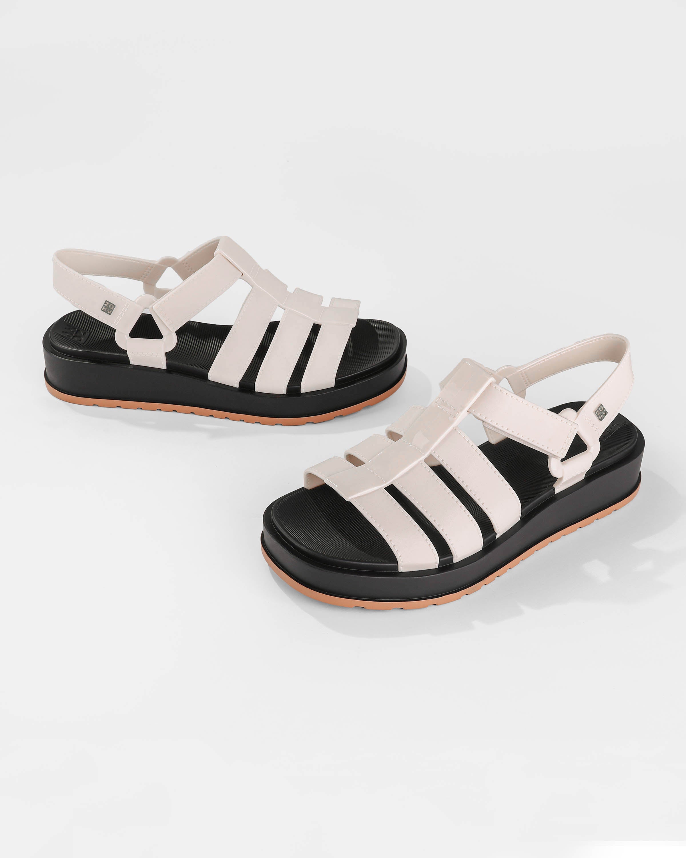 Zaxy Conectada Sandal FEM - Off White/Black